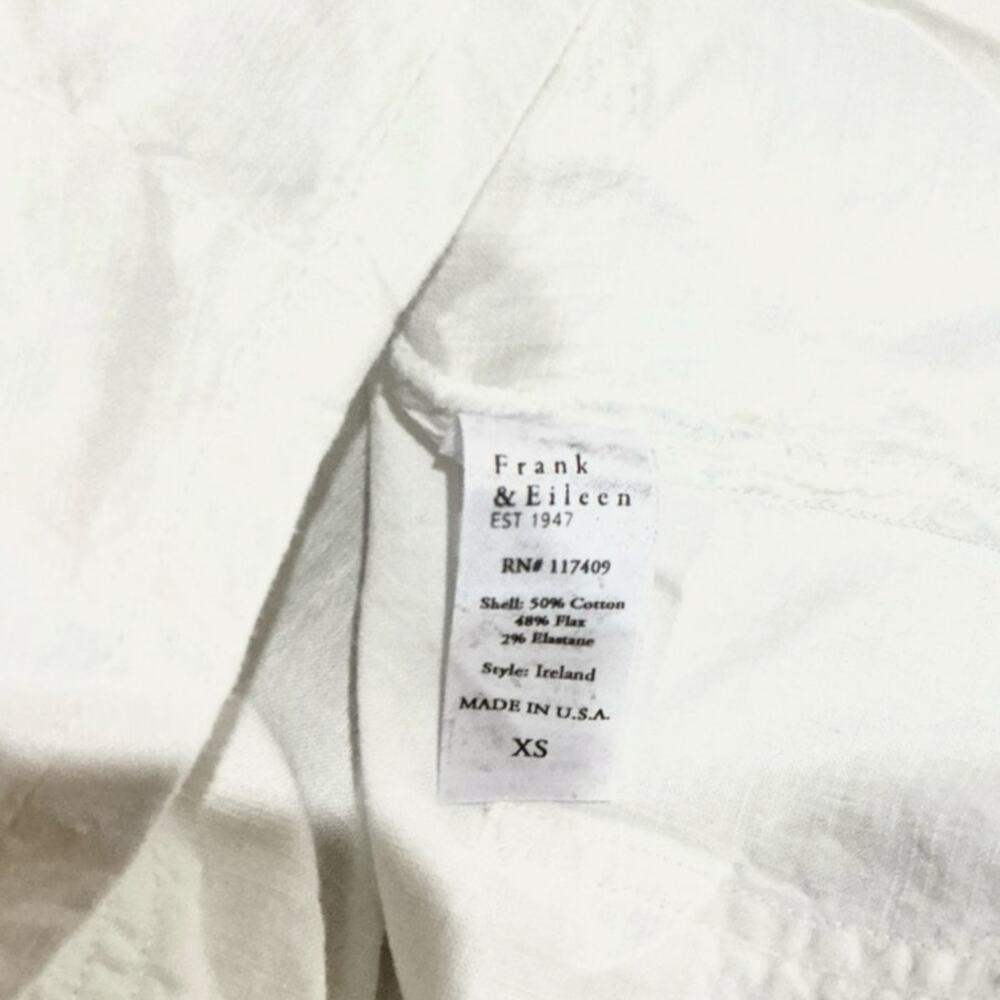 Frank & Eileen Ireland Playsuit Linen Romper Long Sleeve White Size XS - Picture 8 of 8